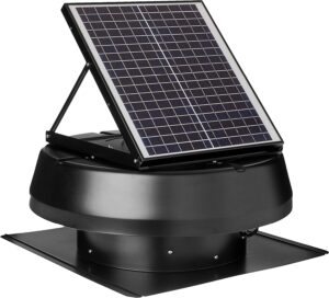 iLIVING HYBRID Ready Smart Thermostat Solar Roof Attic Exhaust Fan, 14"